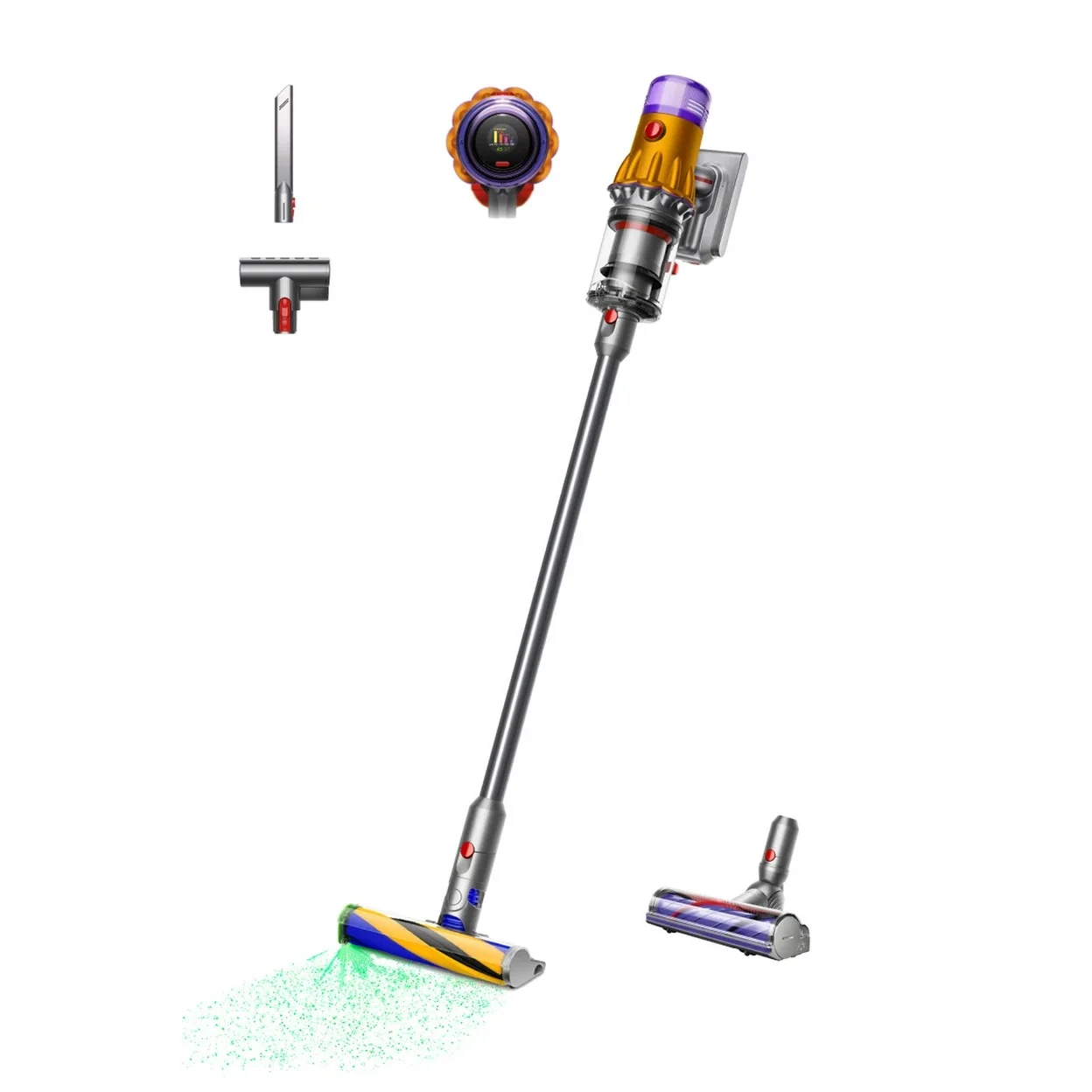 Akku-Staubsauger Dyson V12 Detect Slim Absolute mit 60 Min. Laufzeit und 2