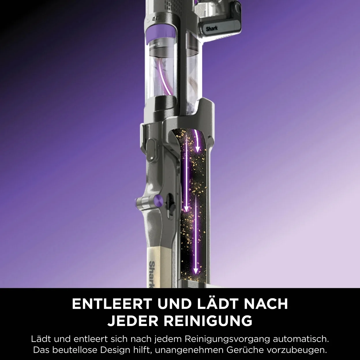 Akku-Staubsauger Shark IP3251EUT PowerDetect mit Absaugstation und bis zu 70 Min. Laufzeit