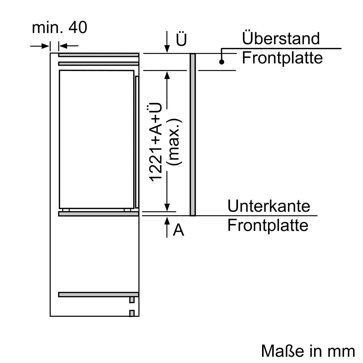 Einbaukühlschrank Siemens KI41RADD1 iQ500 mit 204 l Nutzinhalt und 29 dB (A)