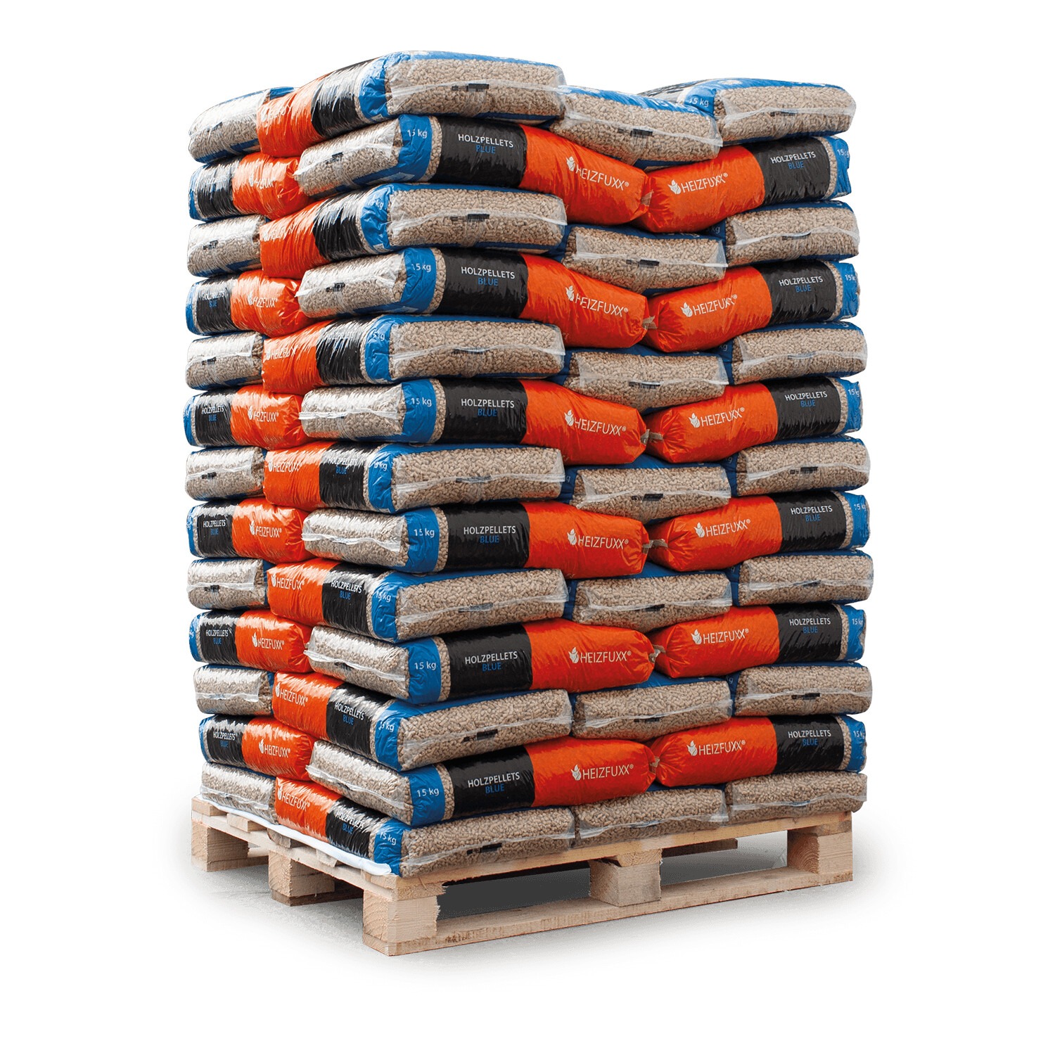 HEIZFUXX Blue ENplus A1 Holzpellets Weichholz - 975 kg Palette (65 x 15 kg)
