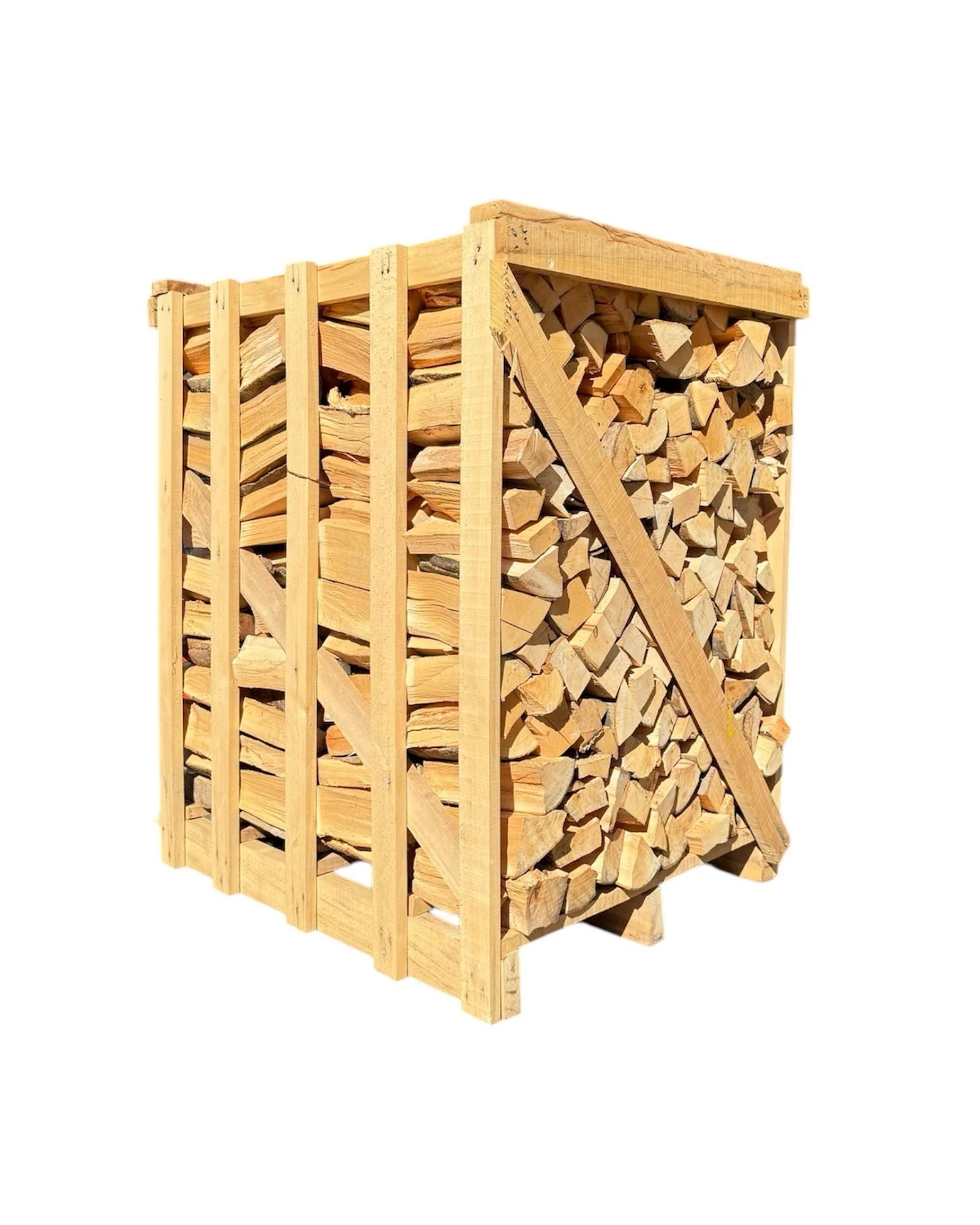 HOLZBRX Brennholz Buche Kammergetrocknet 25 cm Scheite - 1 RM / 1,5 SRM Palette