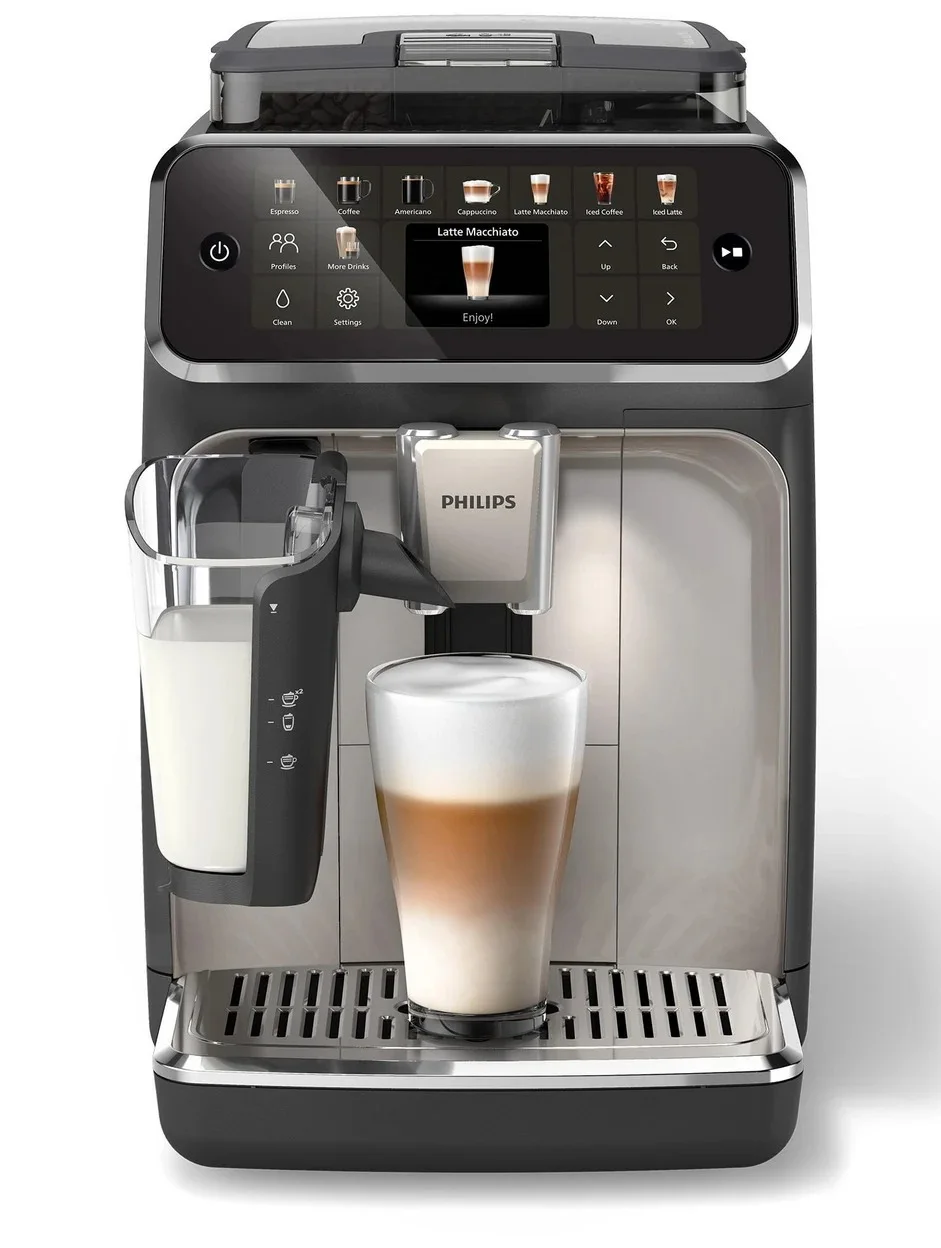 Kaffeevollautomat Philips EP5547/90 mit 19 heißen und eisgekühlten Getränken und 12 Mahlstufen