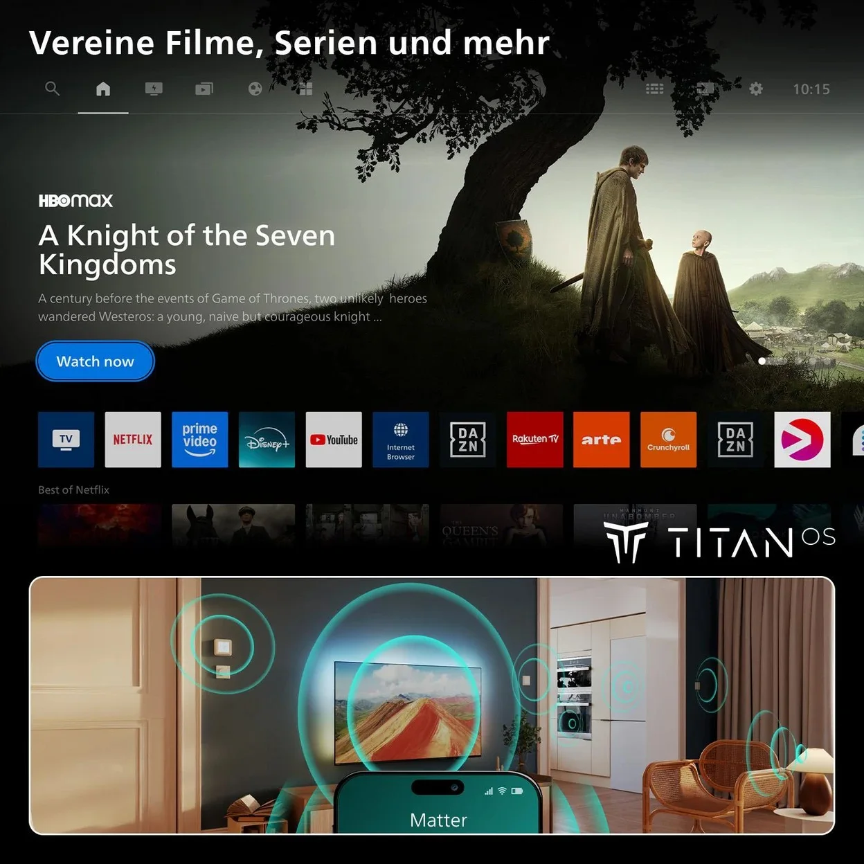 OLED-Fernseher Philips 55OLED811/12 mit 55 Zoll (139 cm) und 3-seitigem Ambilight