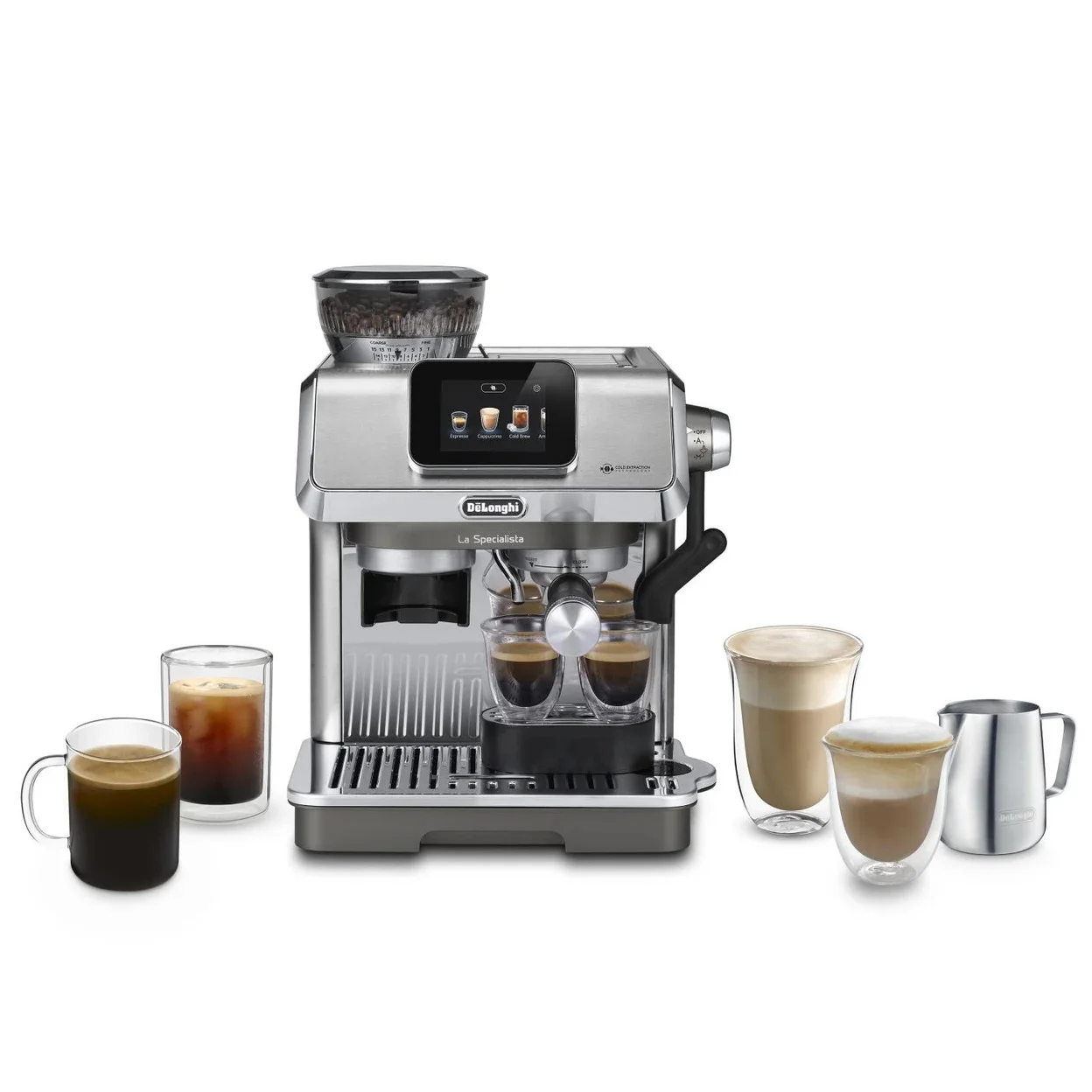 Siebträgermaschine De'Longhi La Specialista Touch EC9455.M mit Kegelmahlwerk und 1