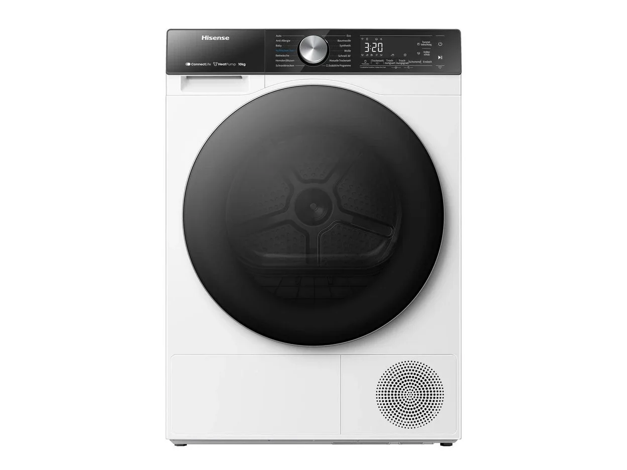 Wärmepumpentrockner Hisense DH5S102BW mit 10 kg Füllmenge und 52 cm Türöffnung