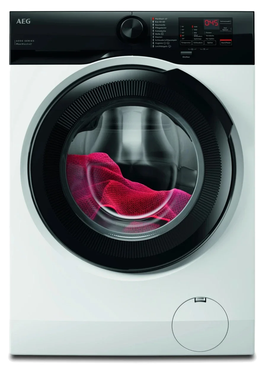 Waschmaschine AEG LR6F5E485 6000 mit 8 kg Füllmenge und Programm MaxWash 45