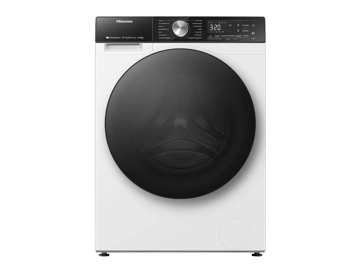 Waschmaschine Hisense WF5S1045BW mit 10 kg Füllmenge und AutoDose-Dosierung